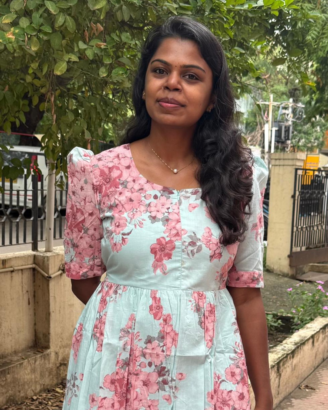 Pastel Petals Feeding Maxi Dress