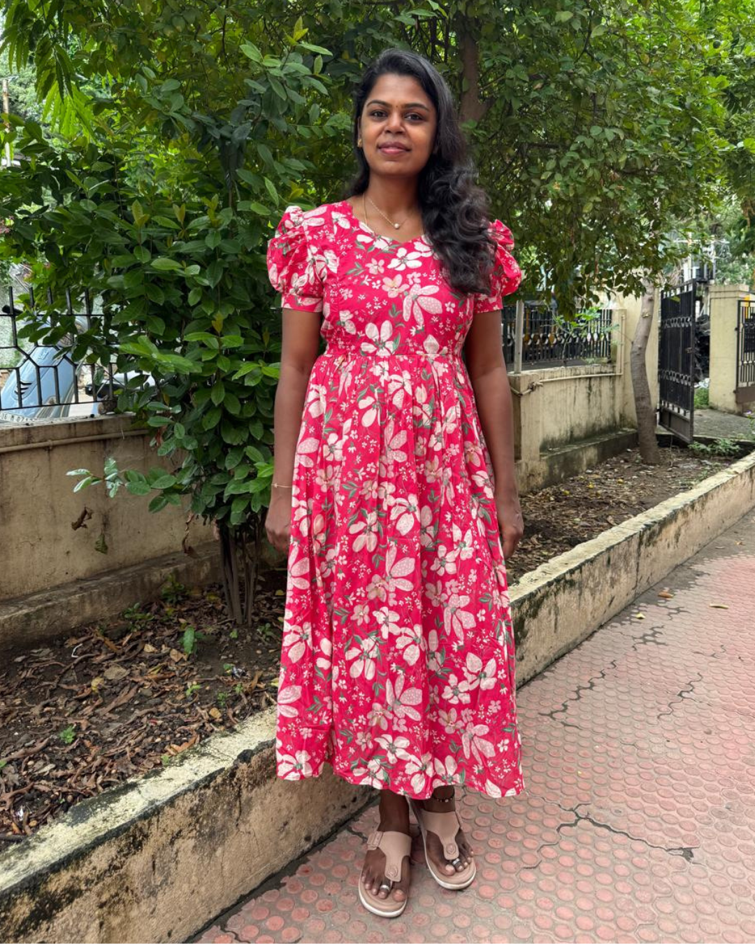 Pink Meadow Feeding Maxi Dress