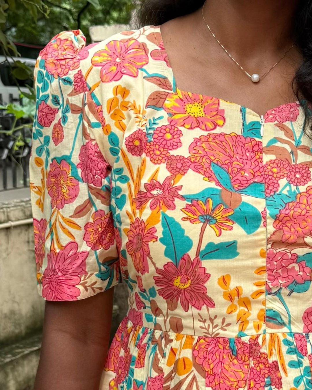Tropical Garden Feeding Maxi Dress