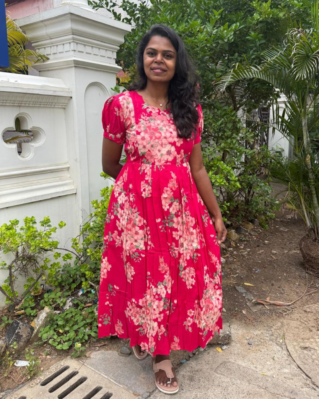 Rose Bloom Feeding Maxi Dress