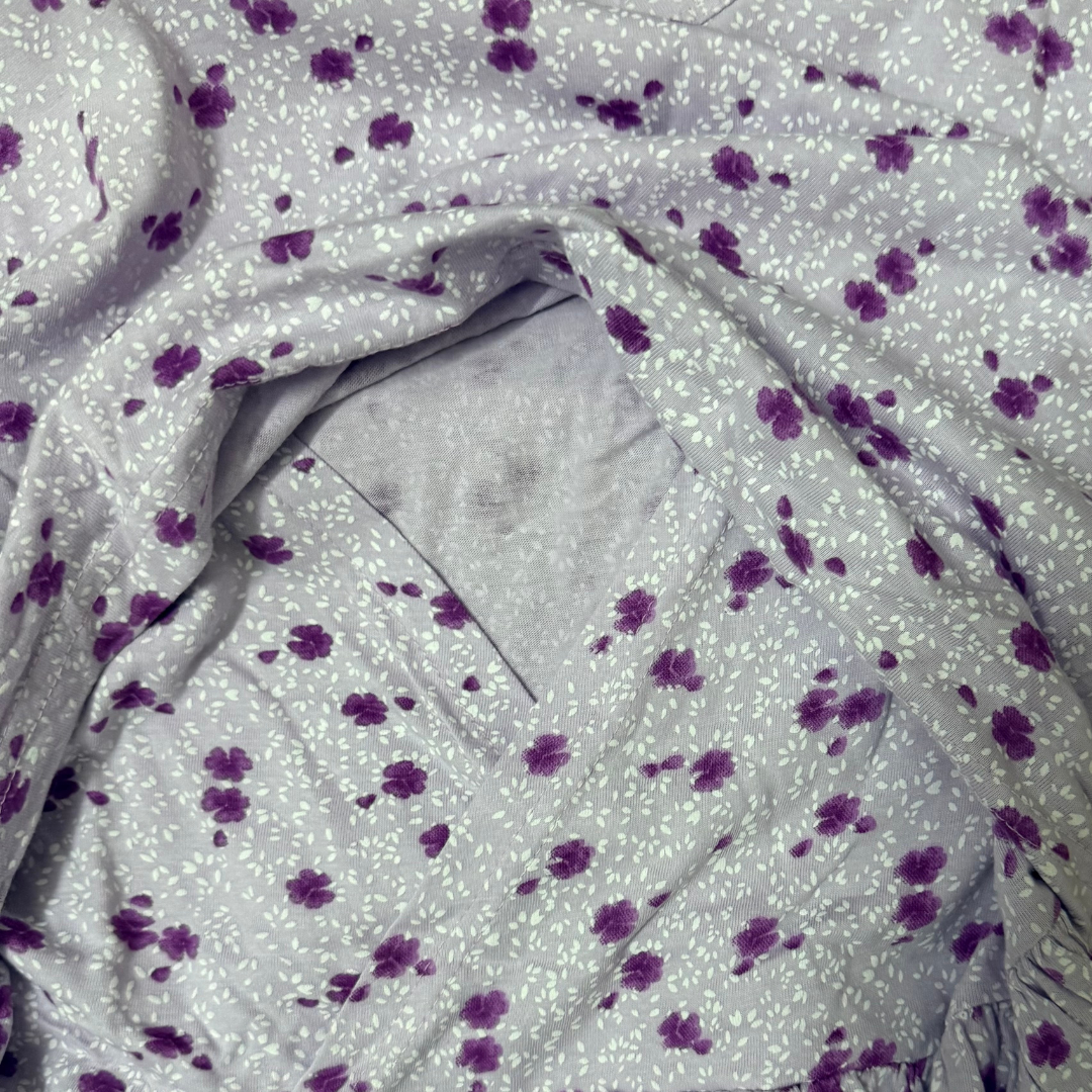 Zipless Criss Cross Maternity Wear - Purple Flowers