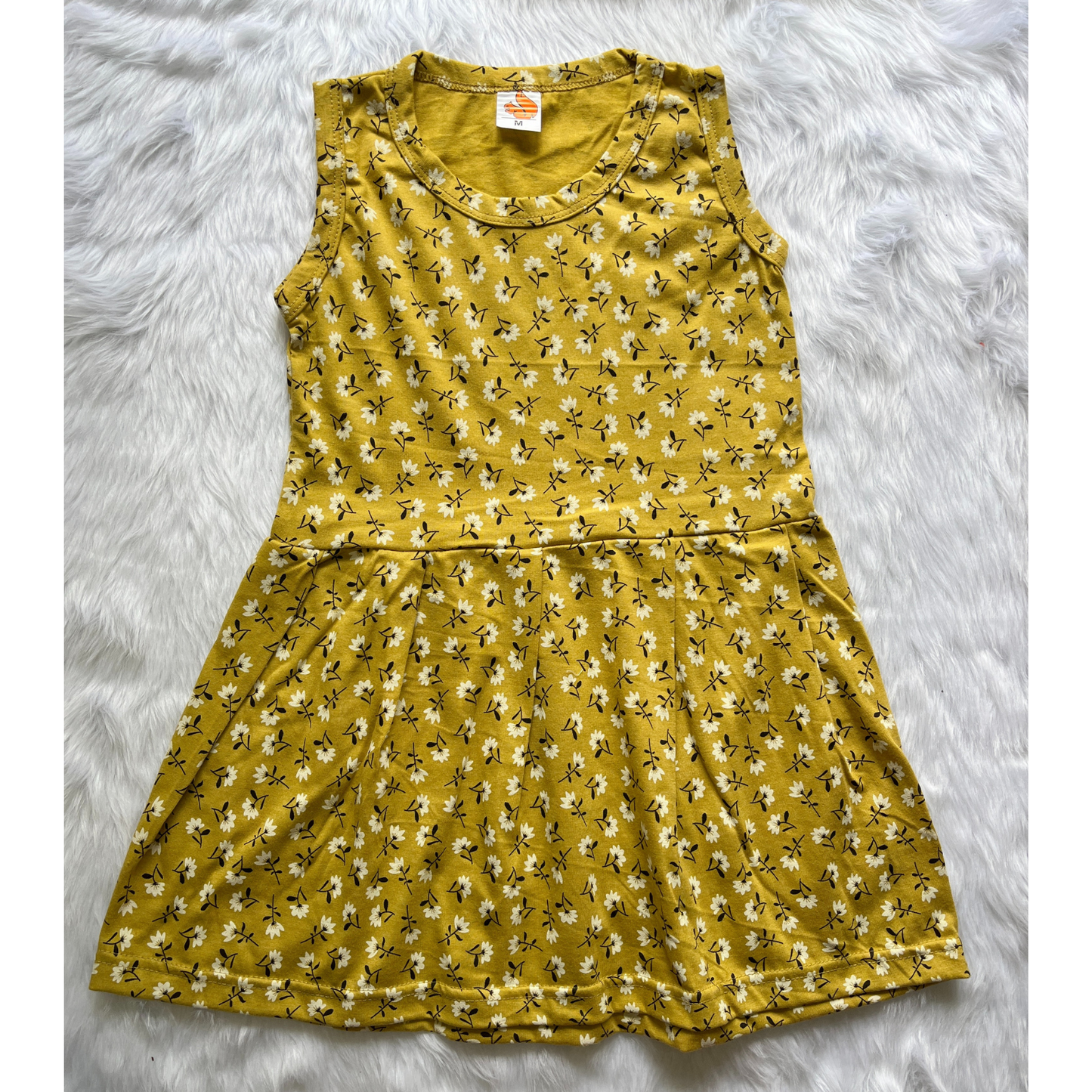 Girl Frocks - Pale yellow flowers
