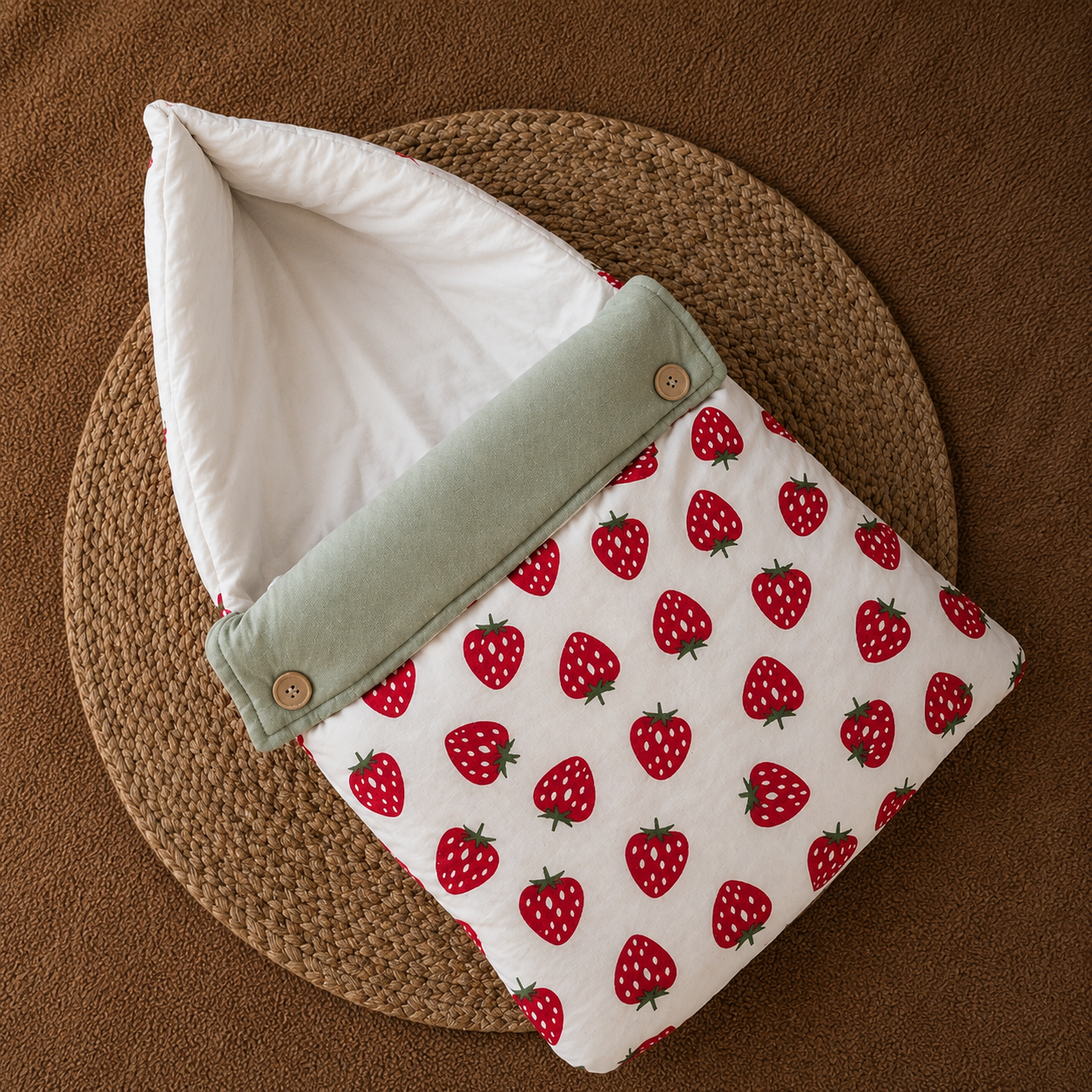 Muslin Baby Carry Bed - Strawberry