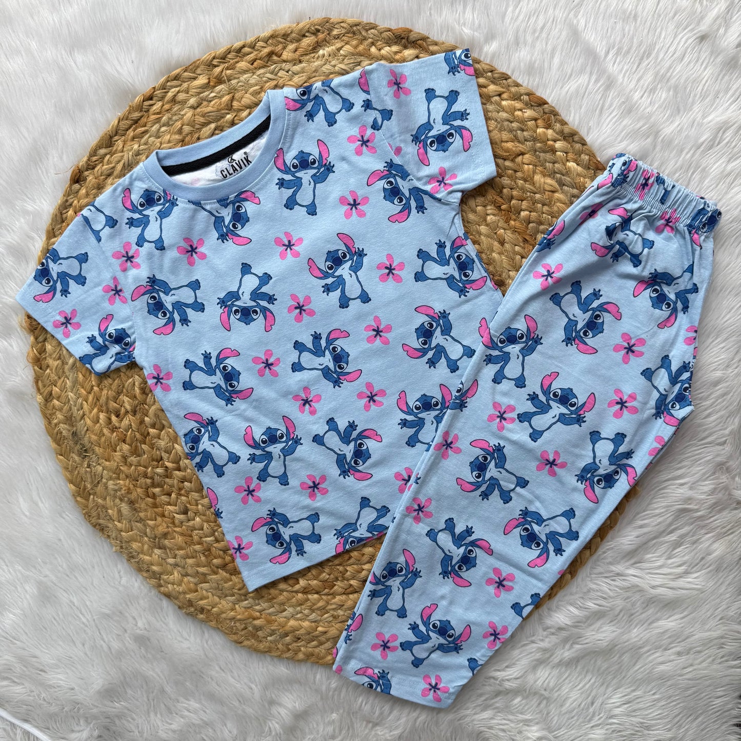 Kids Pant Co-Ord Sets - Stitch