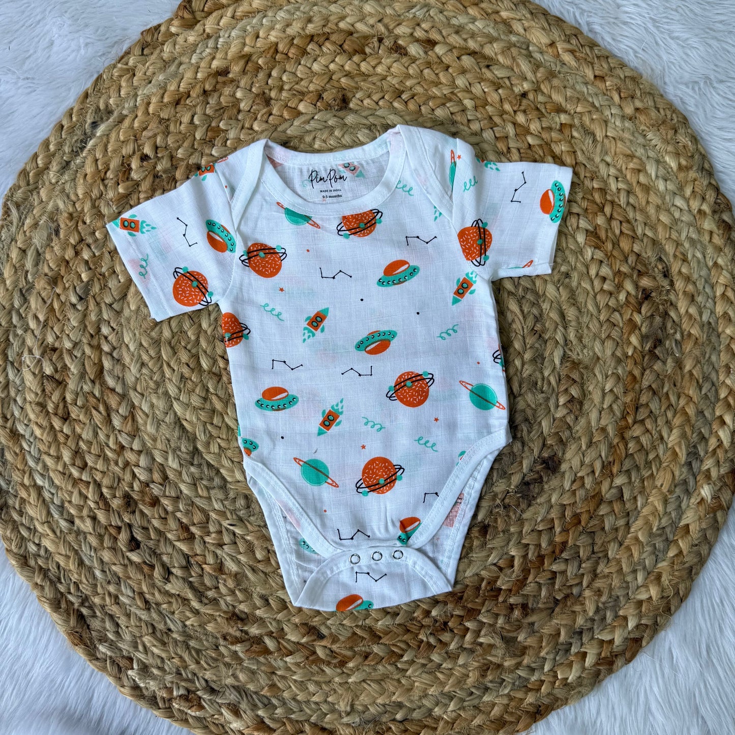 Baby Muslin Romper - Solar System