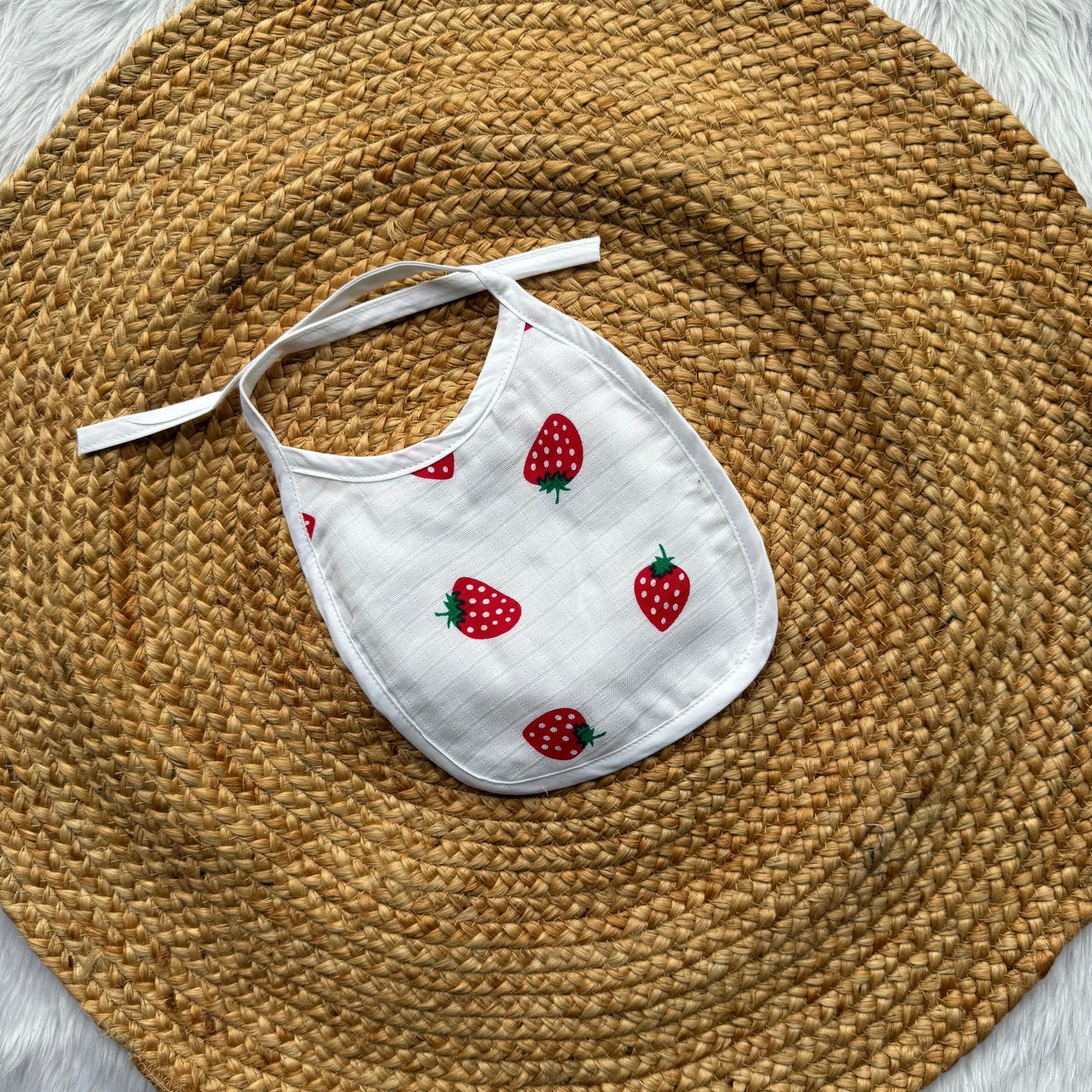 Baby Bibs - Muslin - Strawberry