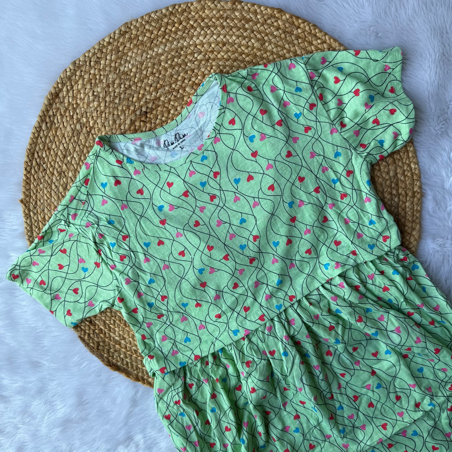 Green Hearts - Zipless Criss Cross Maternity Wear
