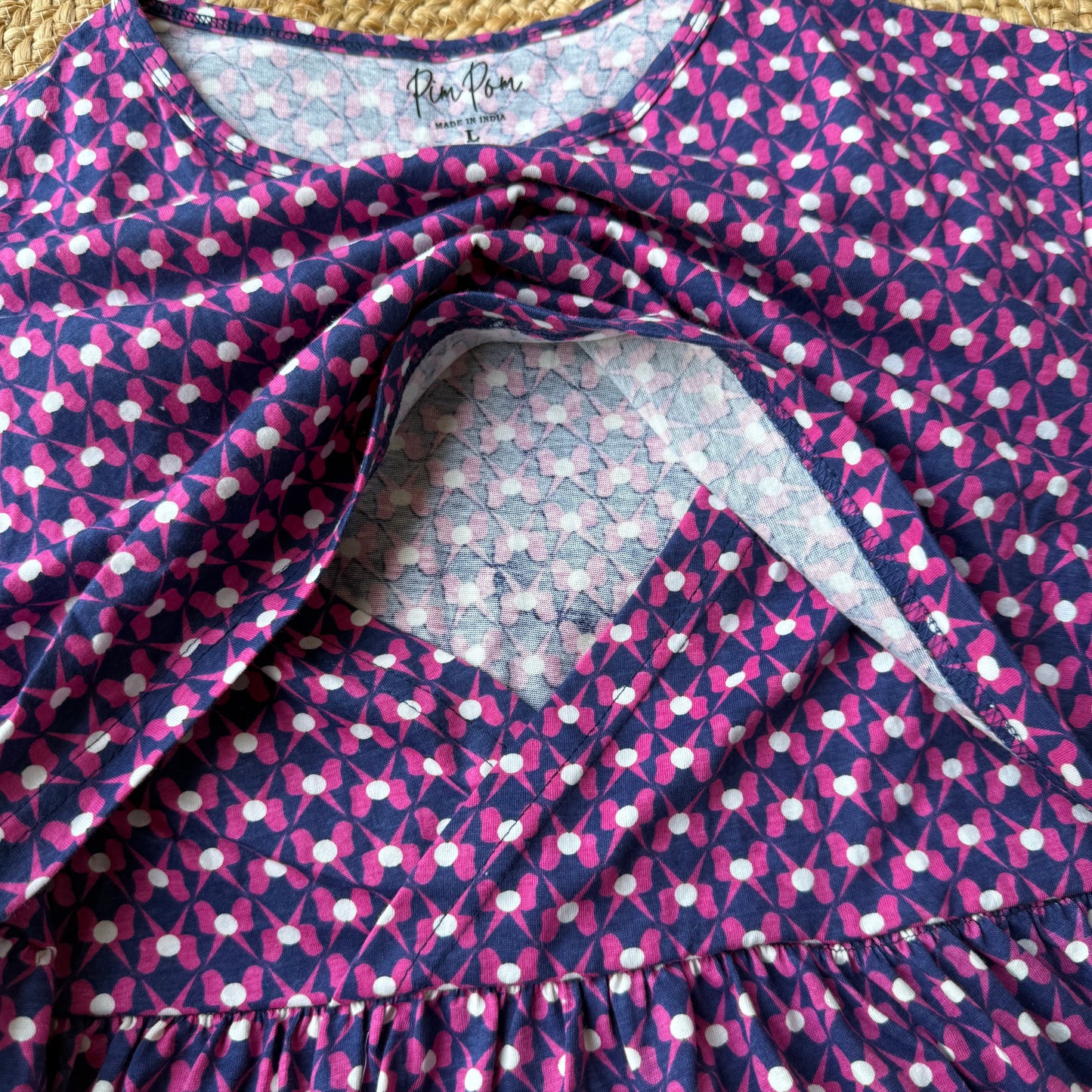 Pink pattern - Zipless Criss Cross Maternity Wear