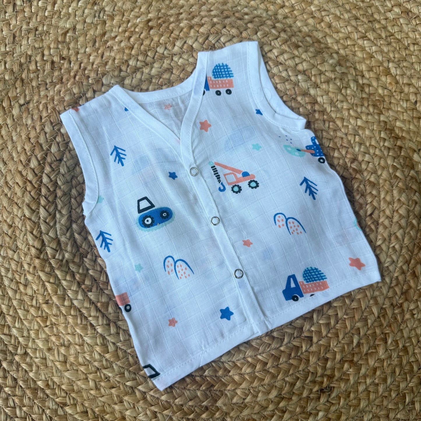 Muslin Baby Jabla - Blue Trucks