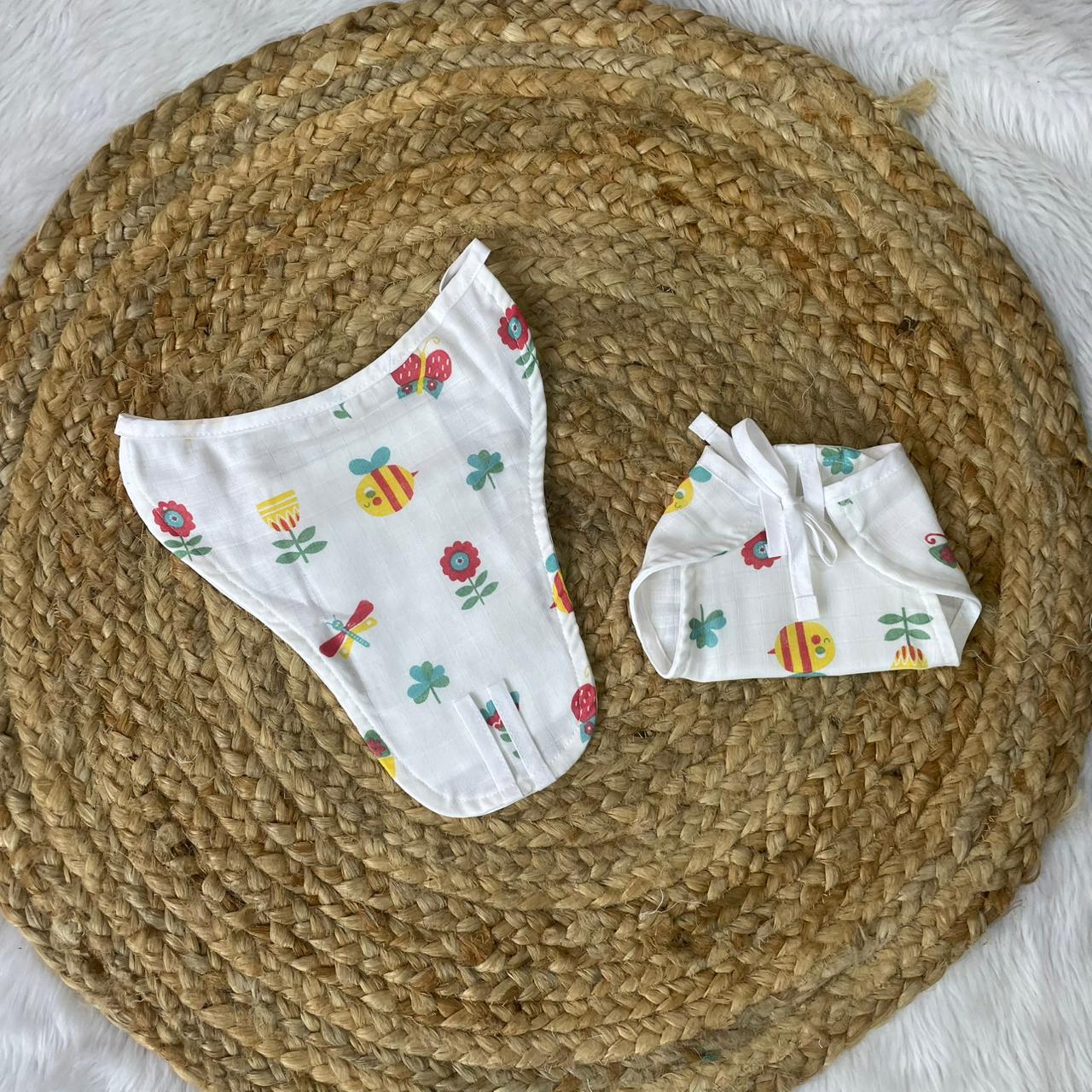Muslin Baby Nappy - butterfly