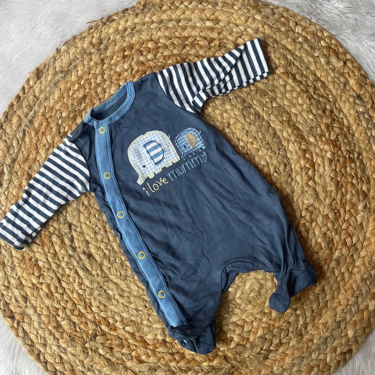 Sleepsuit - Blue Elephant
