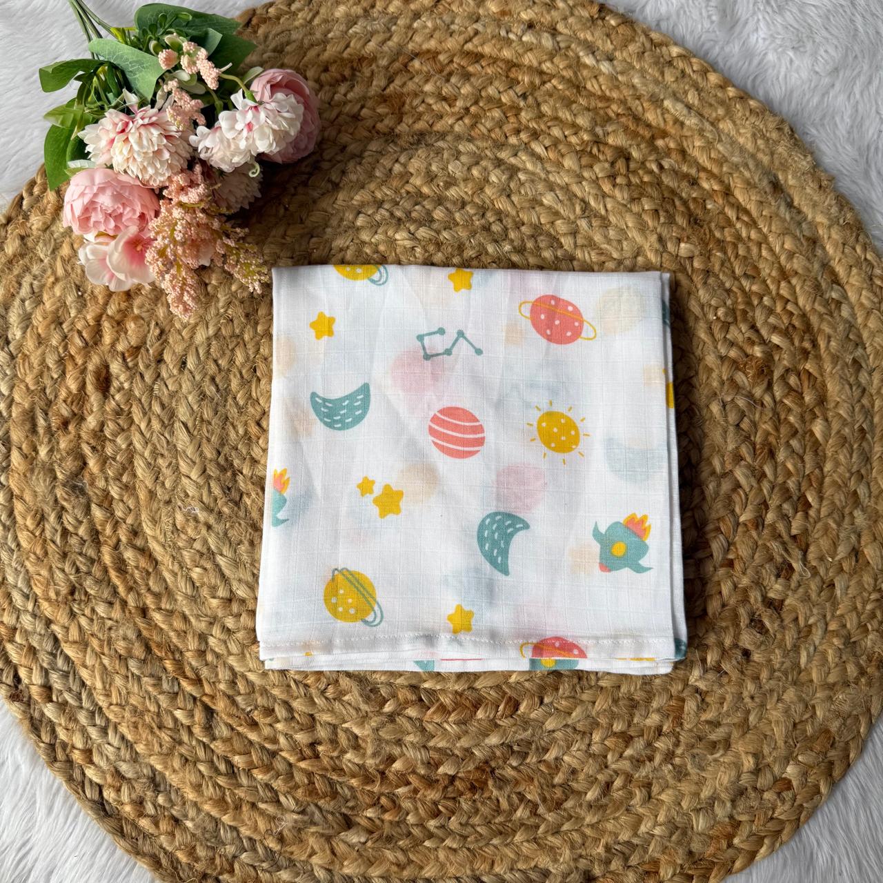 Muslin Baby Swaddle/Towel - Solar