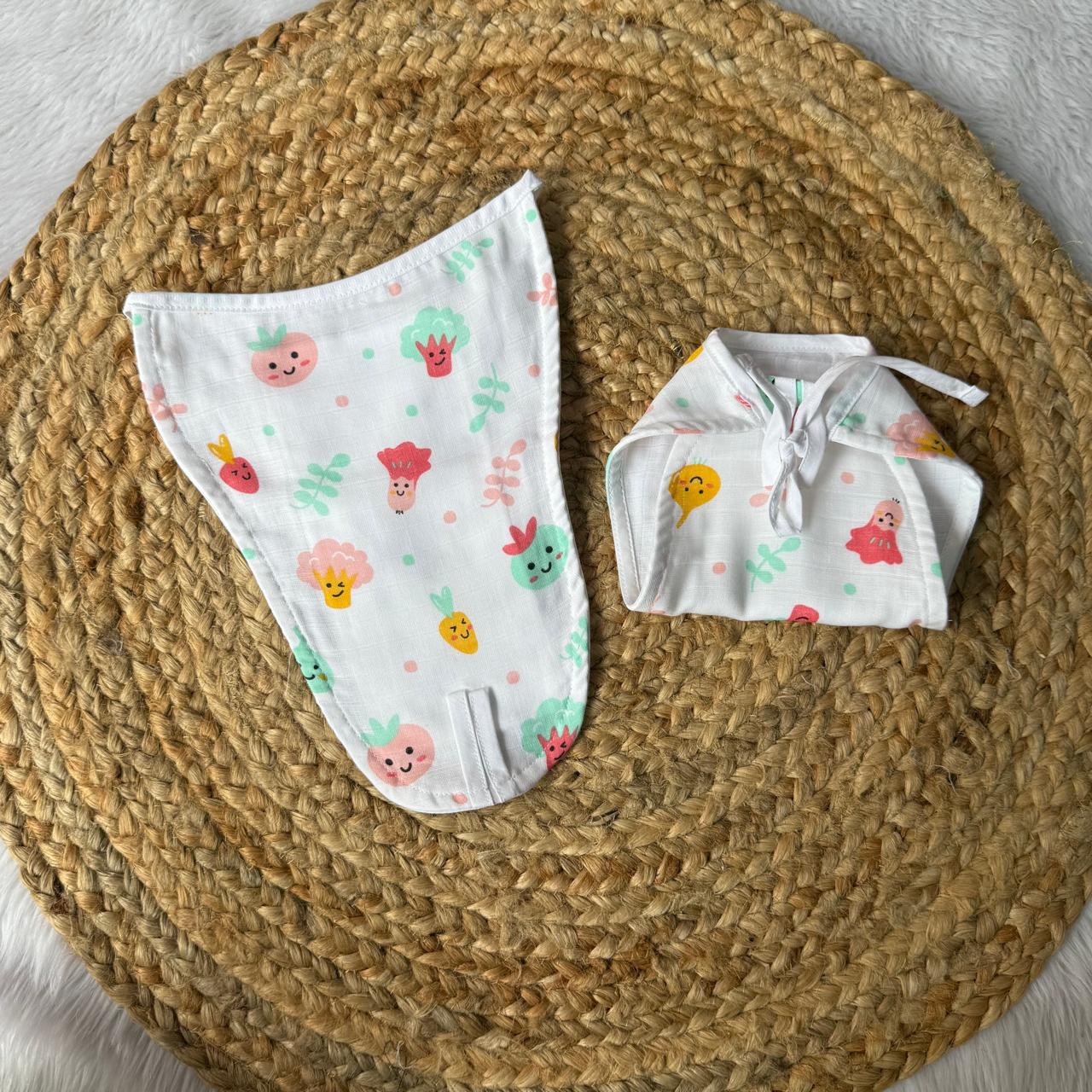 Muslin Baby Nappy - Vegetables