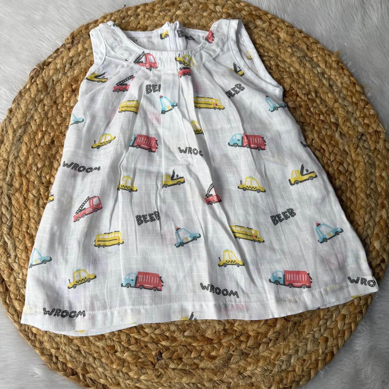 Muslin Zip Frock - Beep