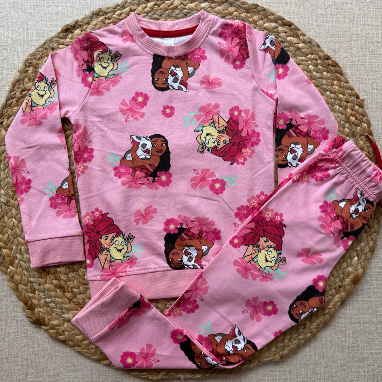 Kids Pant Co-Ord Sets (Full sleeve) - Pink Characters