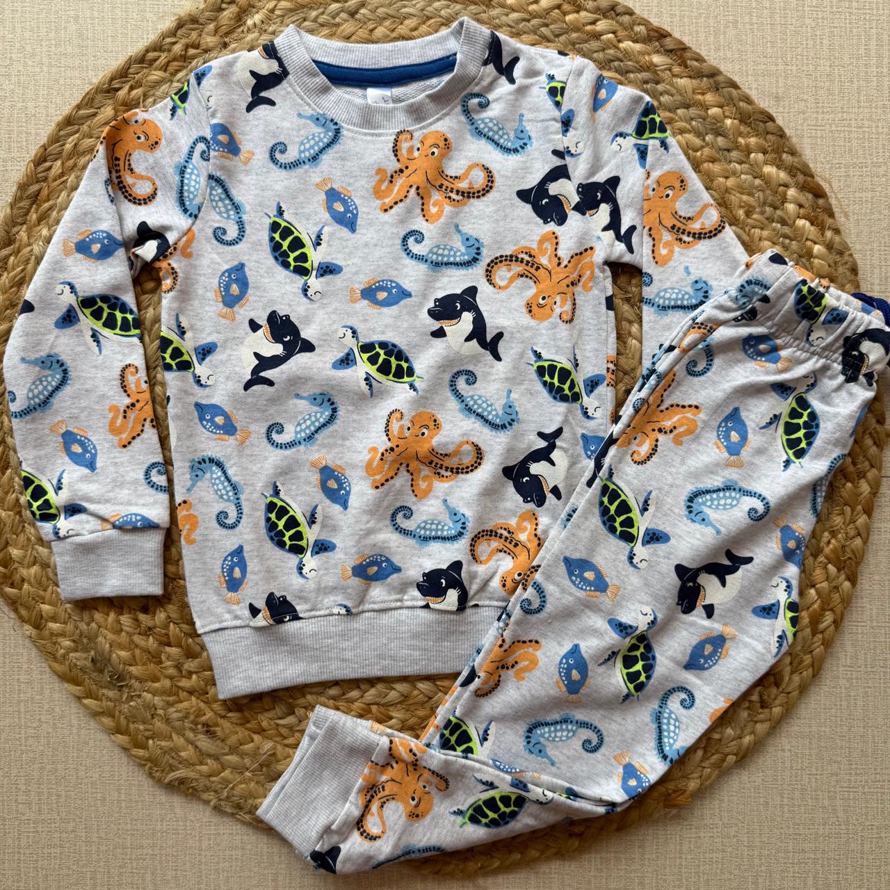 Kids Pant Co-Ord Sets (Full sleeve) - Sea Animals