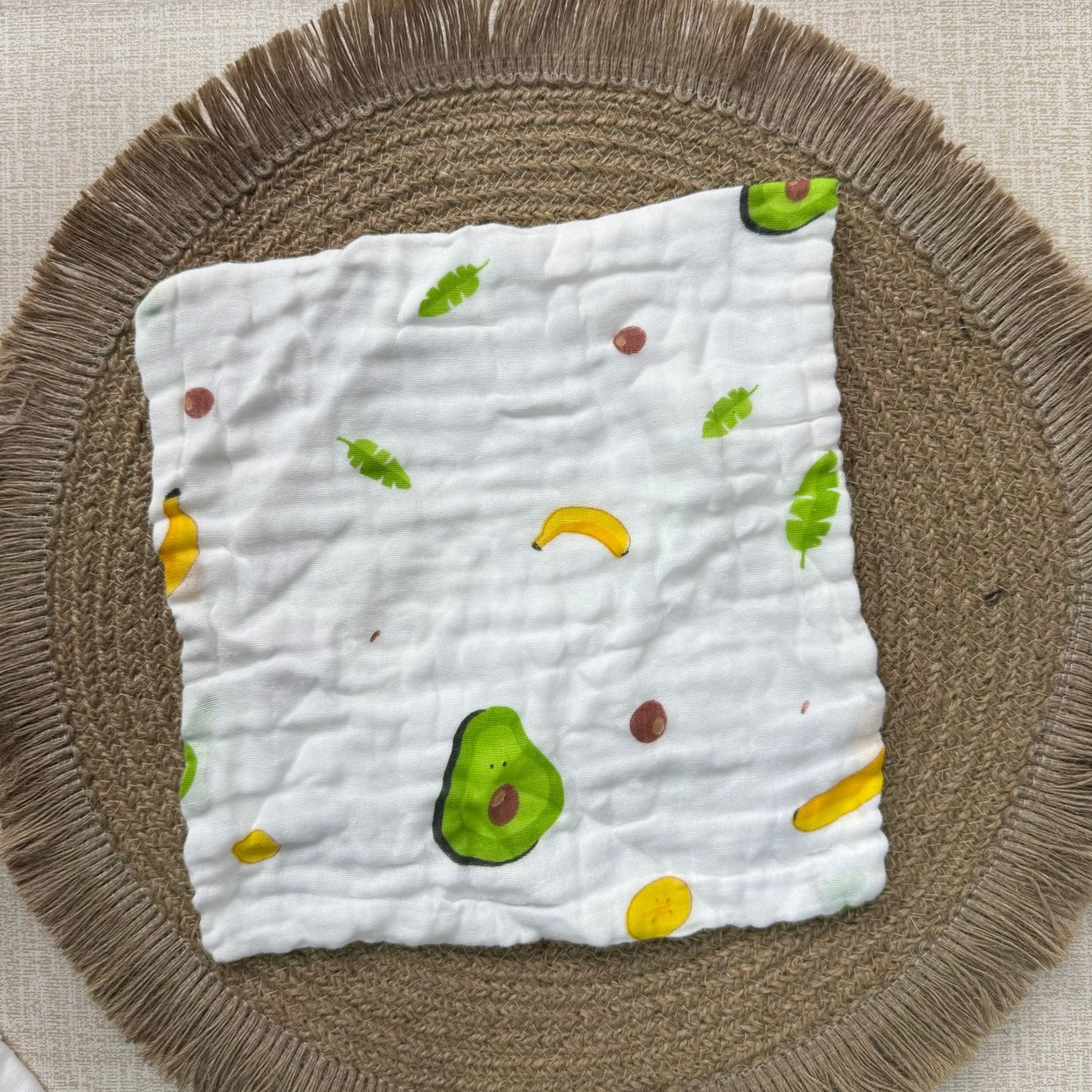 Baby Burp Cloth - 6 layer Muslin - Avacado