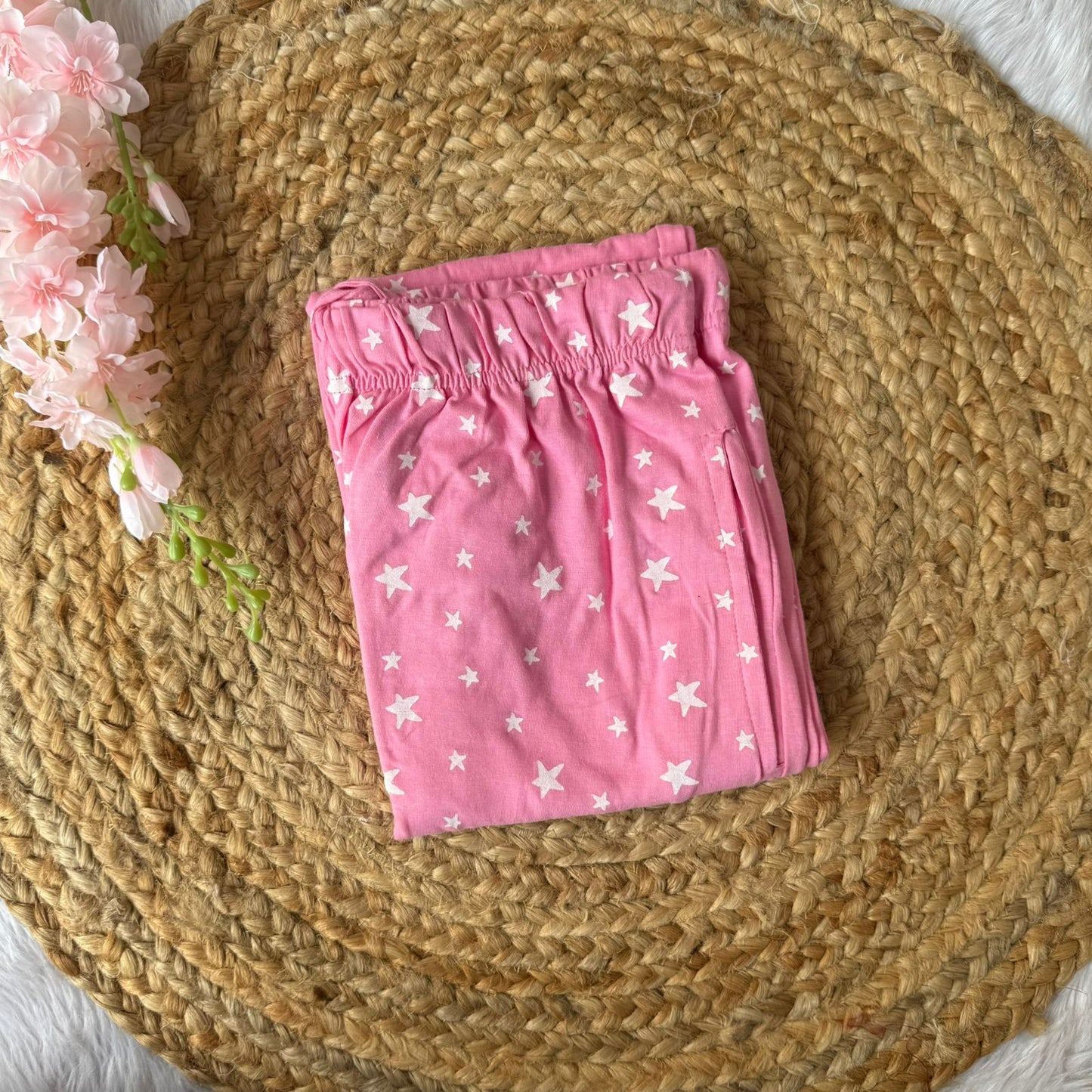 Women Pyjama Pant - Pink Stars