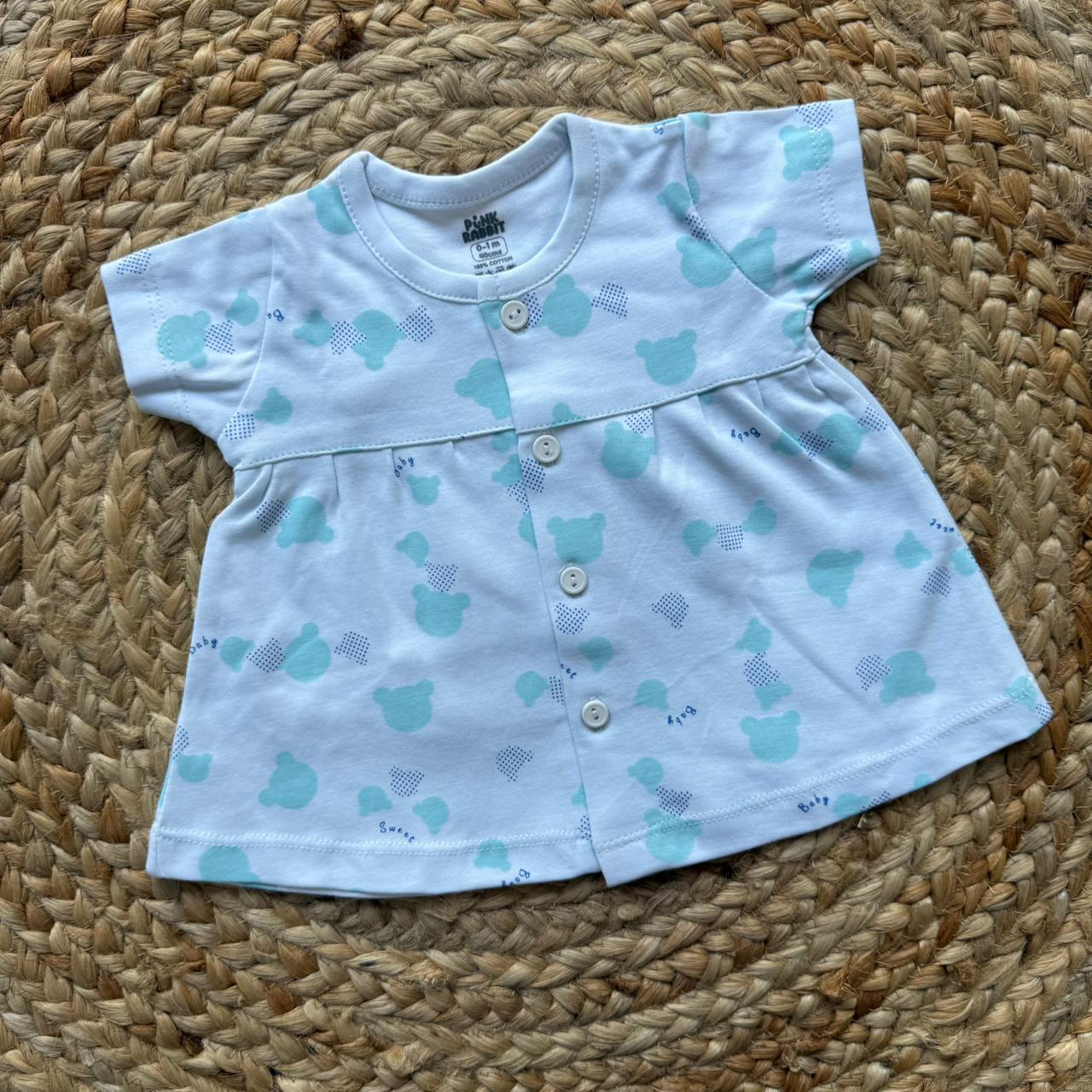 Blue - Premium Baby Knitted Frocks