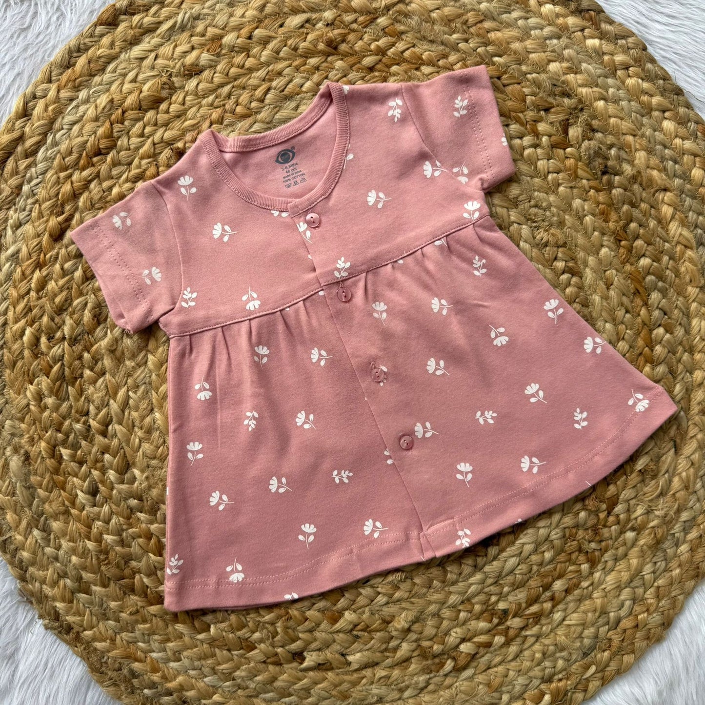 Peach - Premium Baby Knitted Frocks
