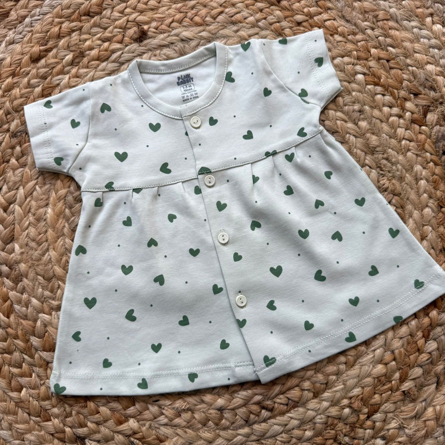 Hearts - Premium Baby Knitted Frocks