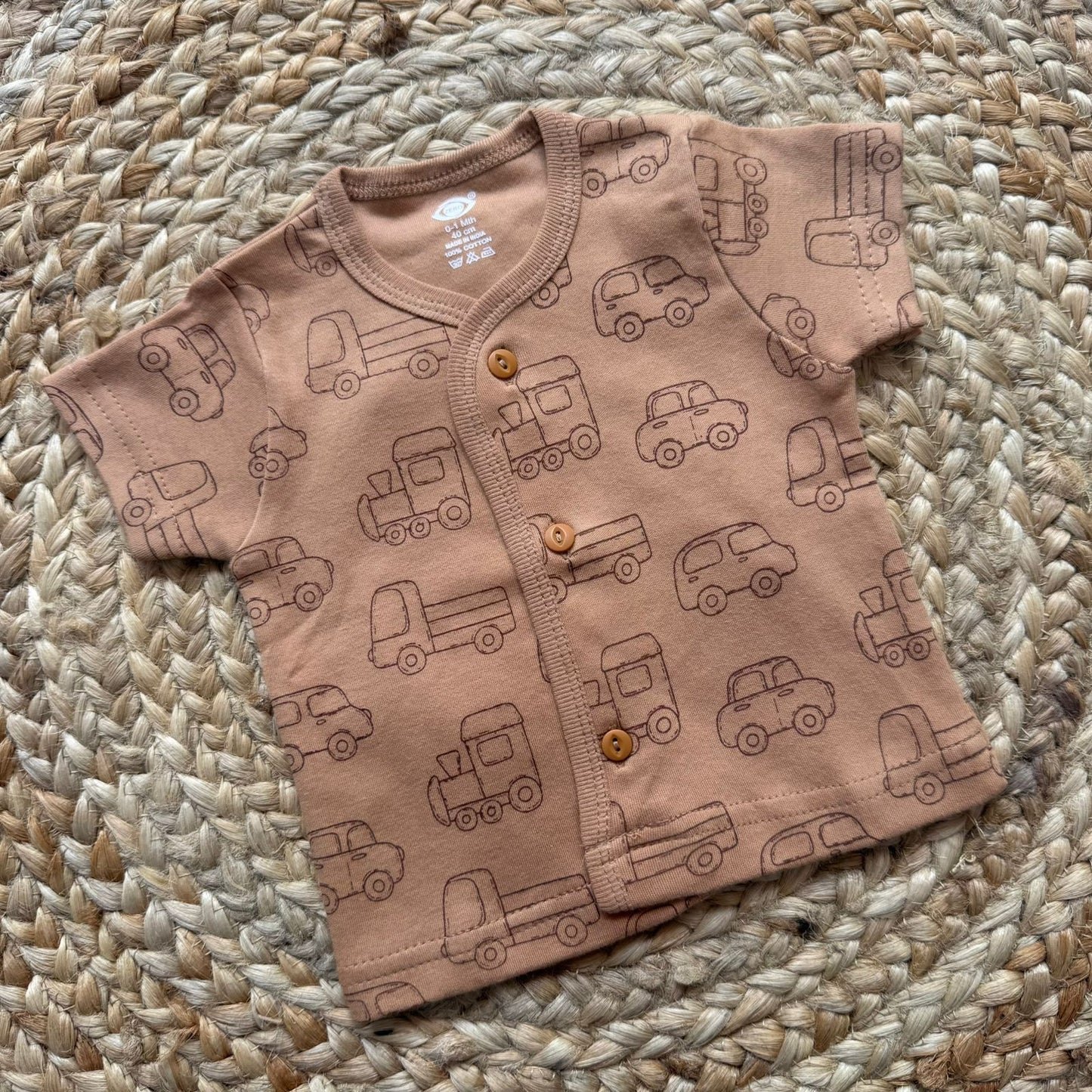 Knitted Baby Jabla with Sleeve - Brown