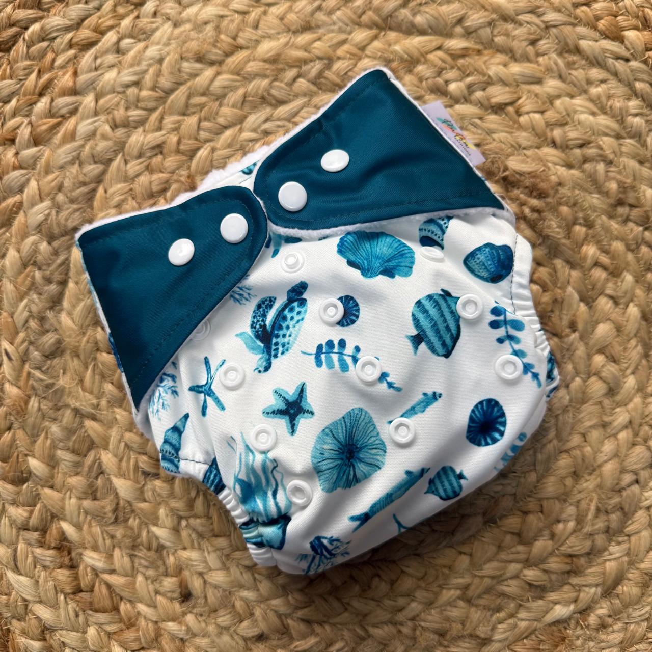 Cloth Diapers - Blue sea animals