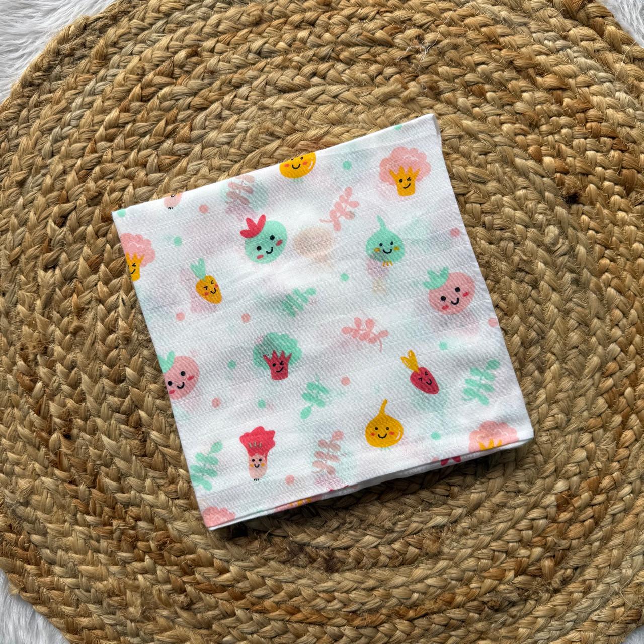 Muslin Swaddle/ Towel - Vegetables