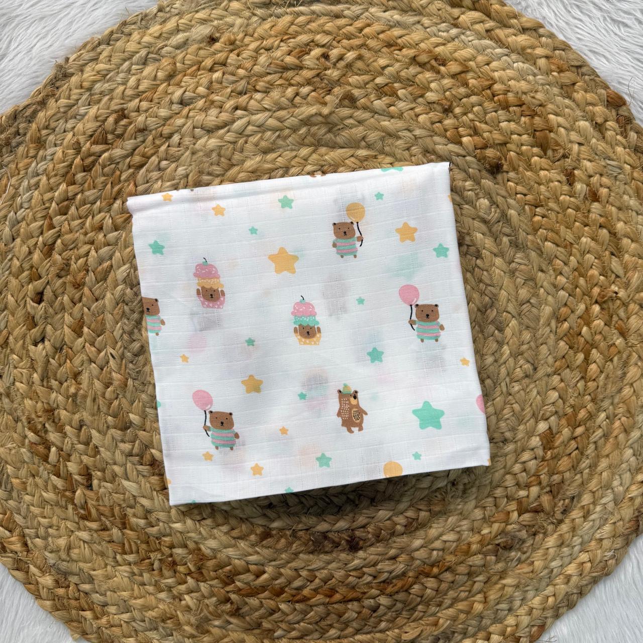 Muslin Swaddle/ Towel - Teddy Bear