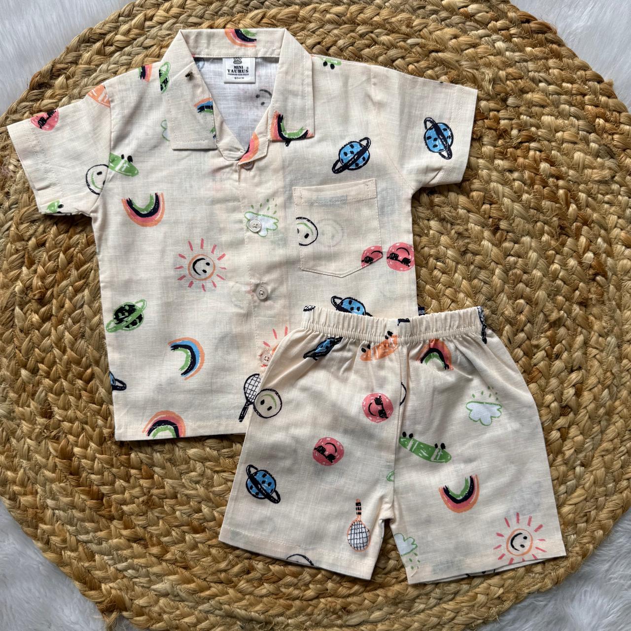 Boys Shirt and Shorts Set - Sandal Solar