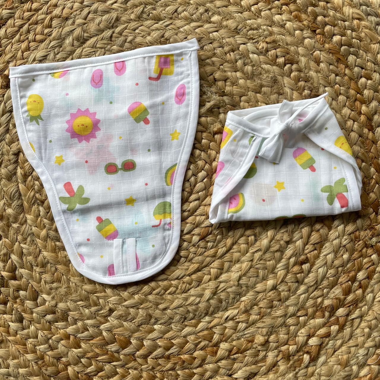 Muslin Baby Nappy - Sun & Ice cream