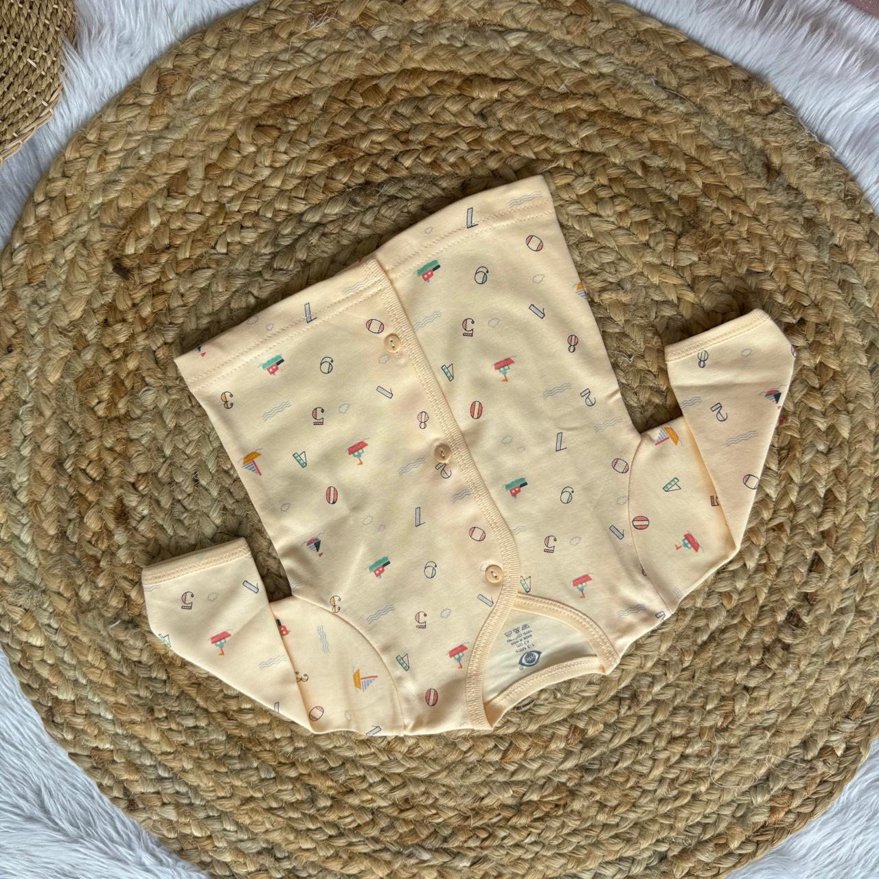 Knitted Baby Jabla with Full Sleeve - Orange