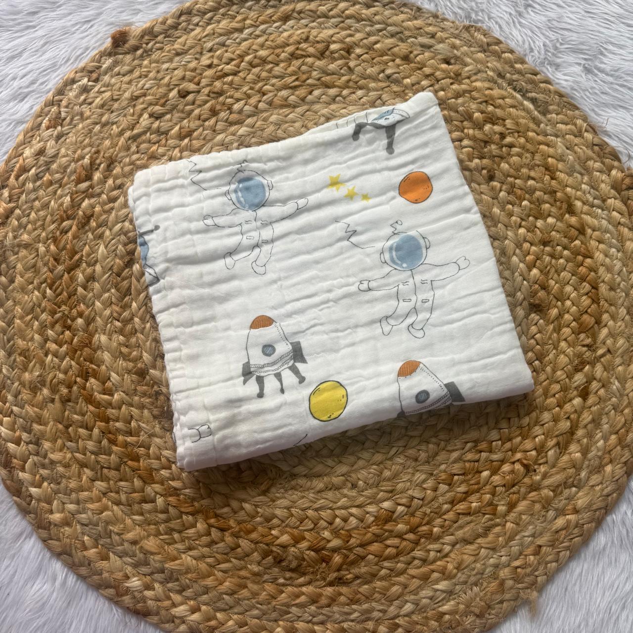 Muslin 6 Layer Bath Towels - Solar