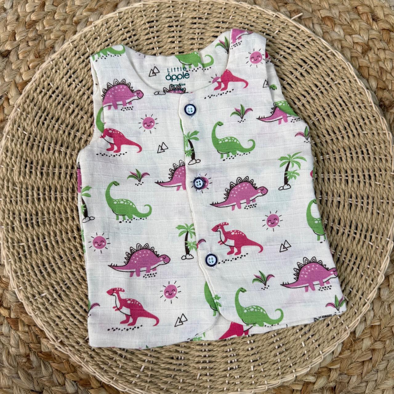 Double Layer Muslin Baby Jabla - Dino