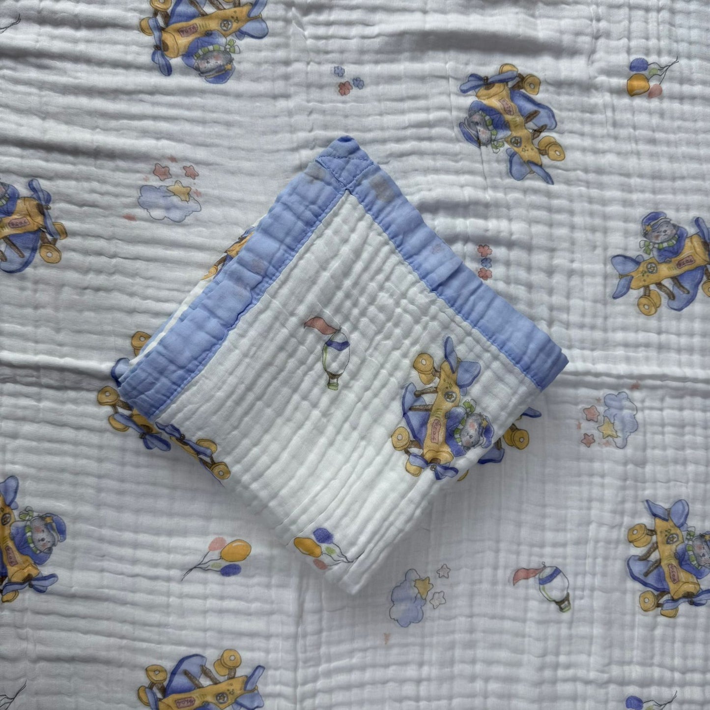 Muslin Blanket 6 Layer - Blue