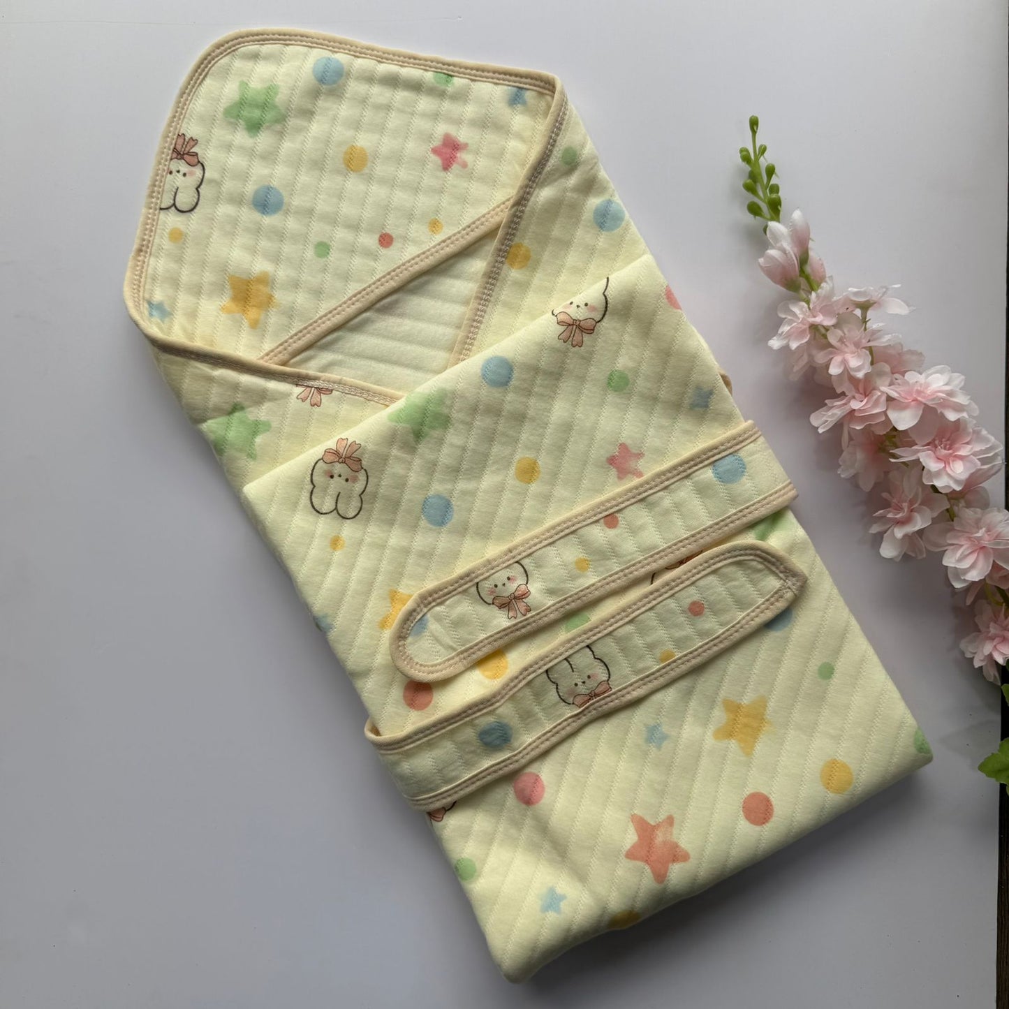 Premium beige Hooded Towel with Belt - Kitty