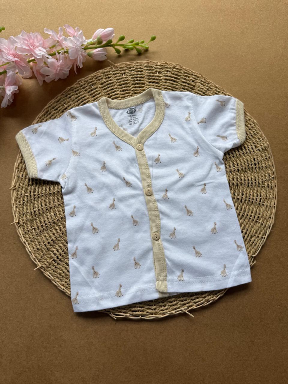 Knitted Baby Jabla with Sleeve - White with Sandel