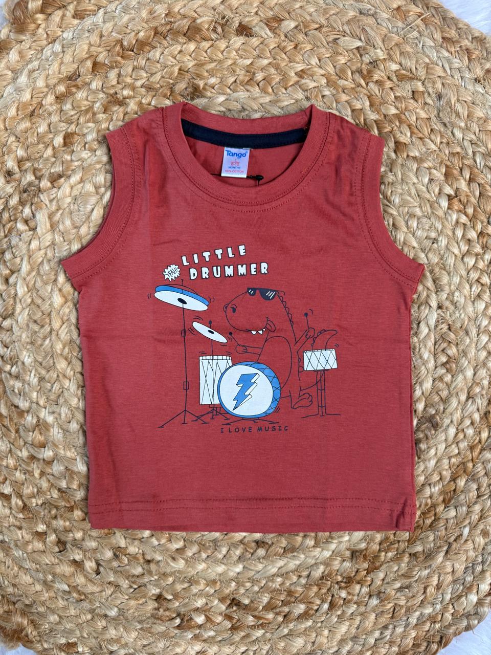 Baby Vest – Red Little Drummer