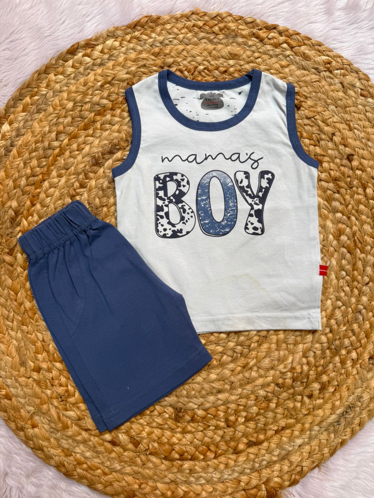 Baby Boy Sets - Mamas boy green Blue