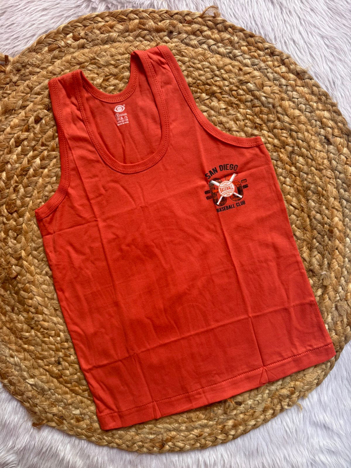 Boy Vest – Brick Red