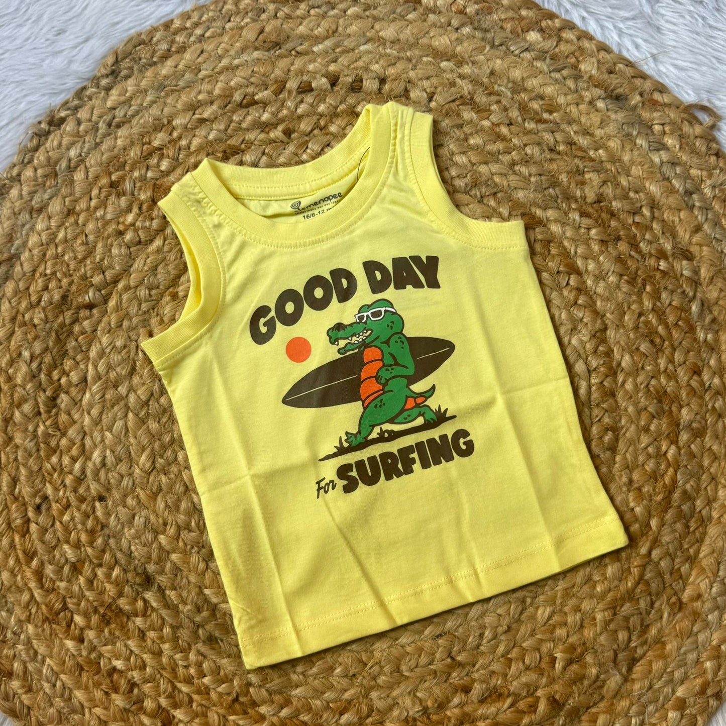Baby Vest – Yellow Good day