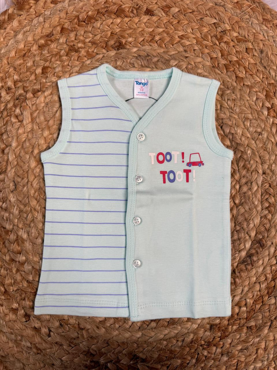 Baby Vest - Blue Lines