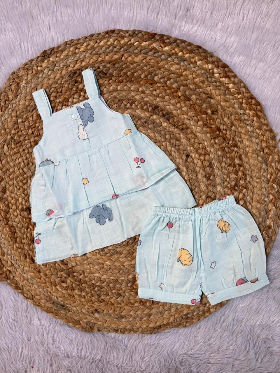 Girl Baby Sets - Blue Teddy