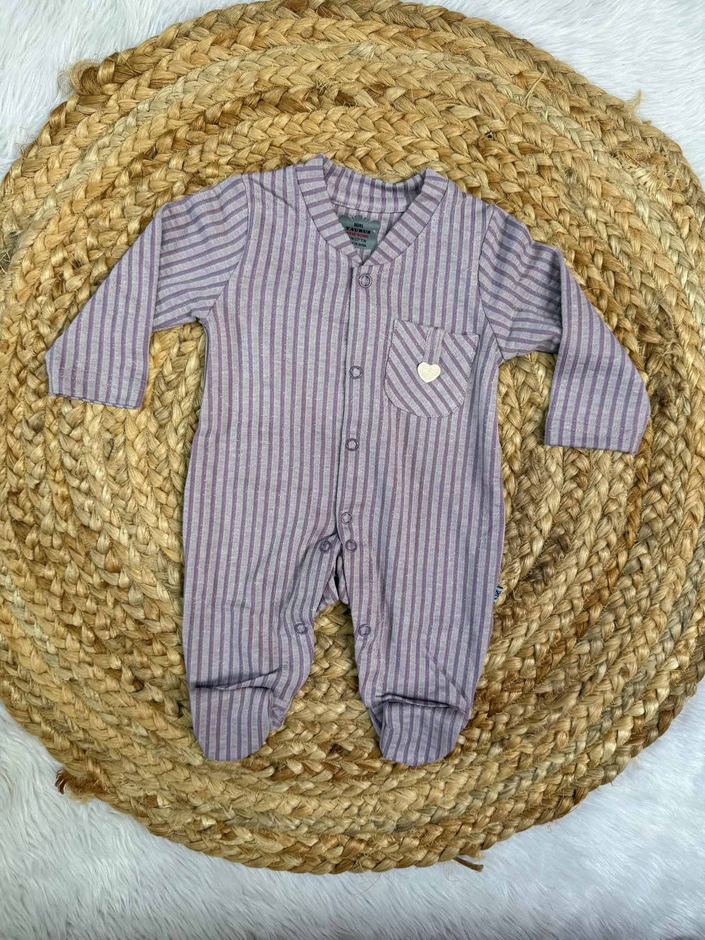 Sleepsuit - Purple Lines
