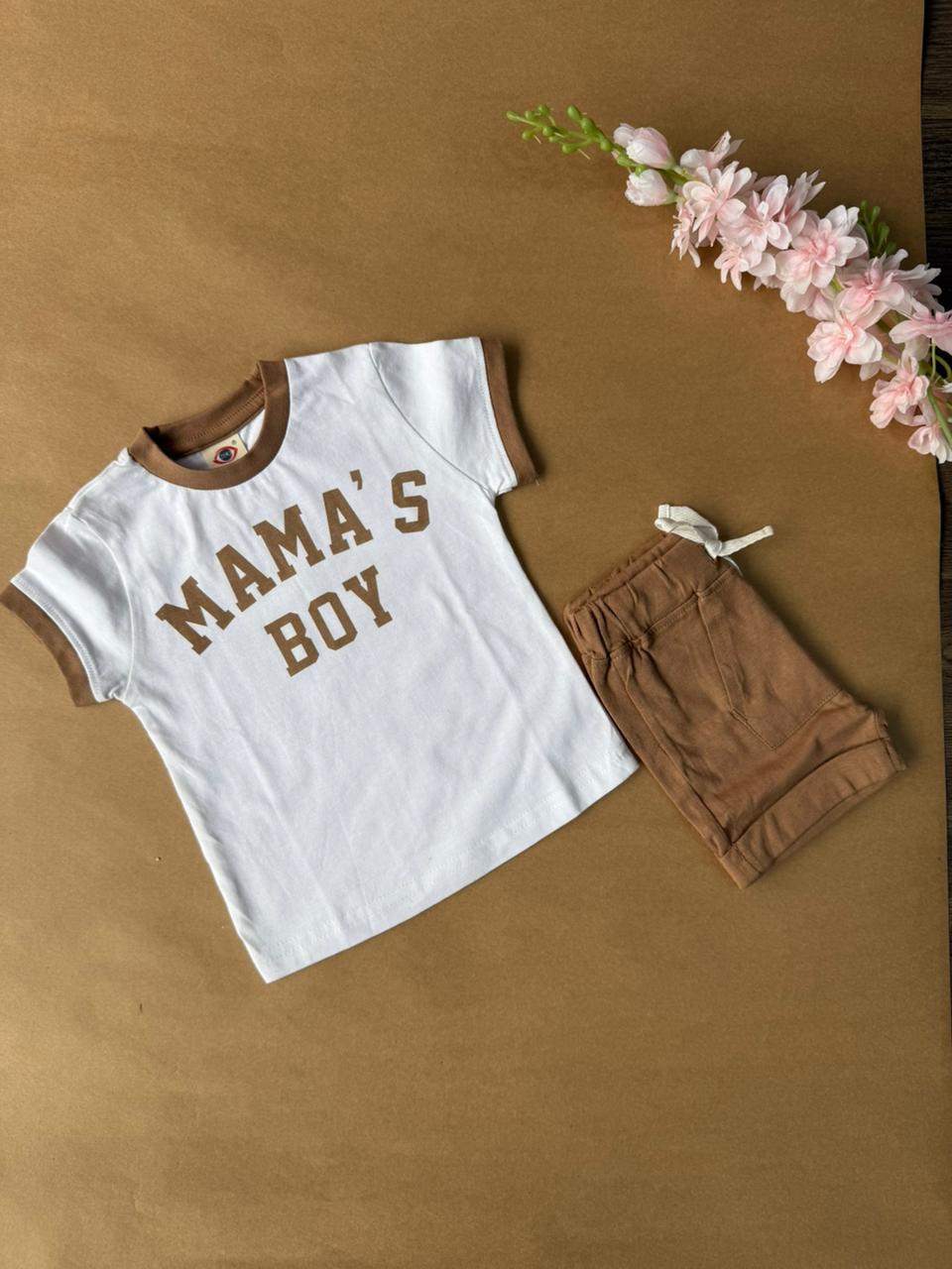 Baby Boy Sets - Mama's Boy Brown