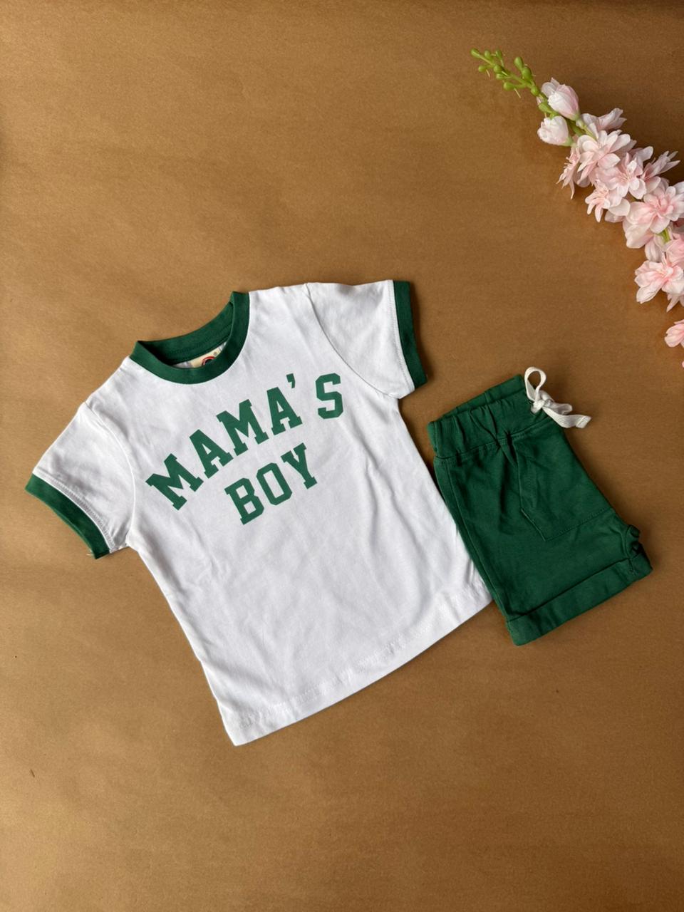 Baby Boy Sets - Mama's Boy Green