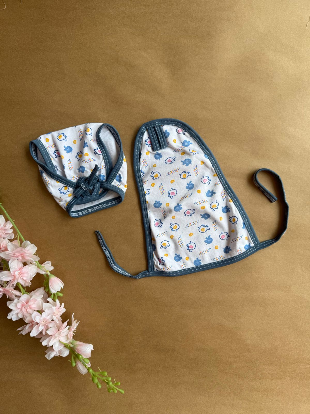 Baby knitted Nappy - Navyblue Elephant