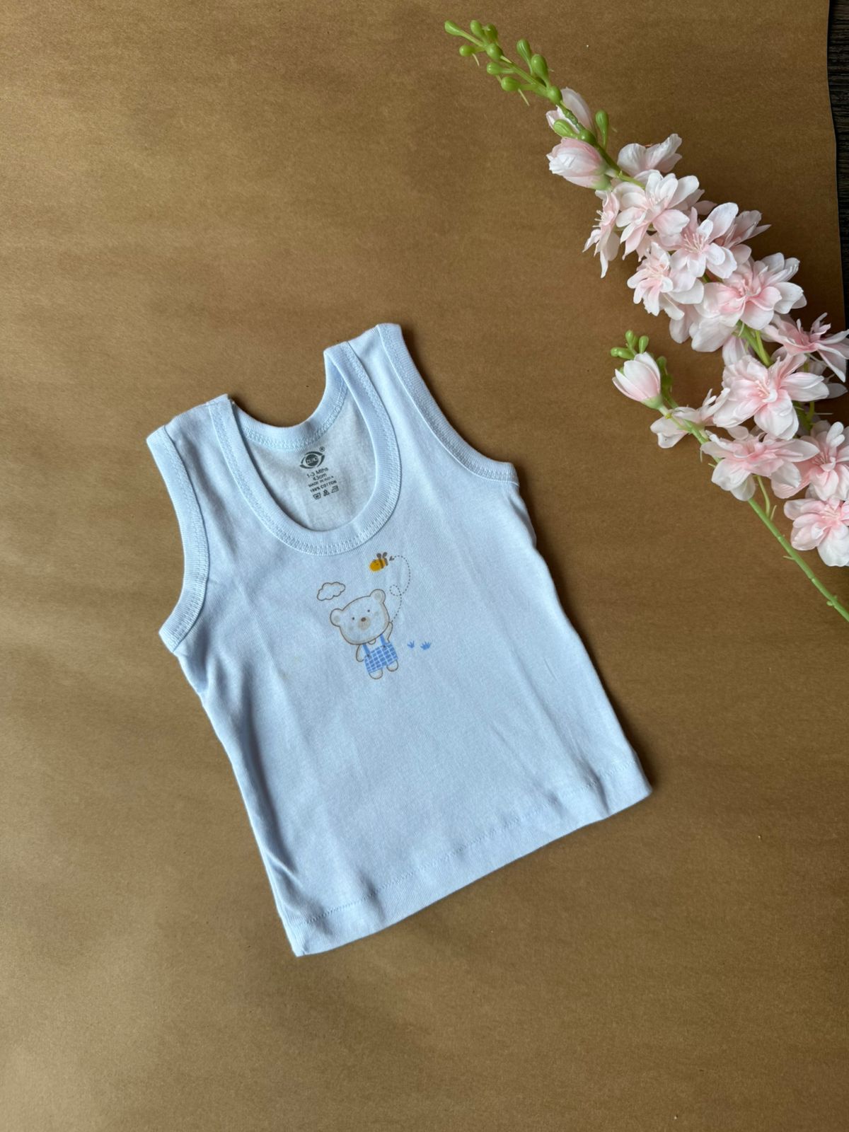 Baby Boy Vest - Teddy with Honey