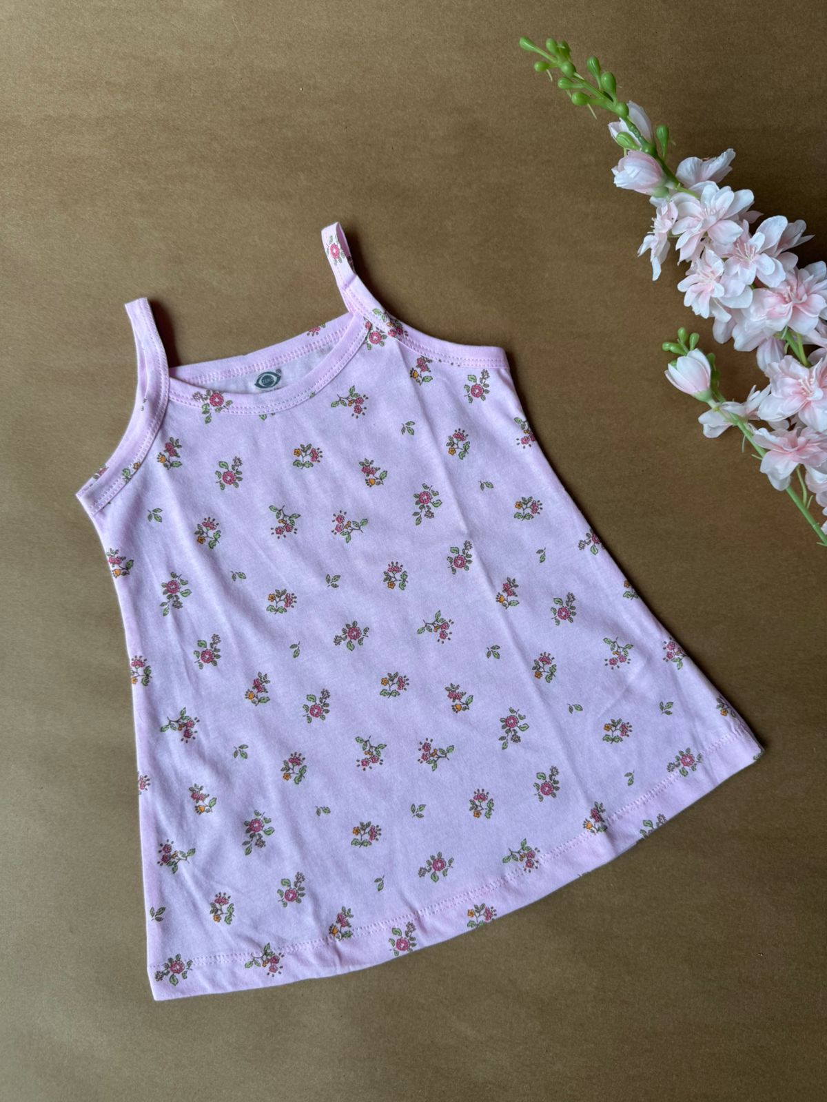 Girl Baby Slip – Pink Flowers