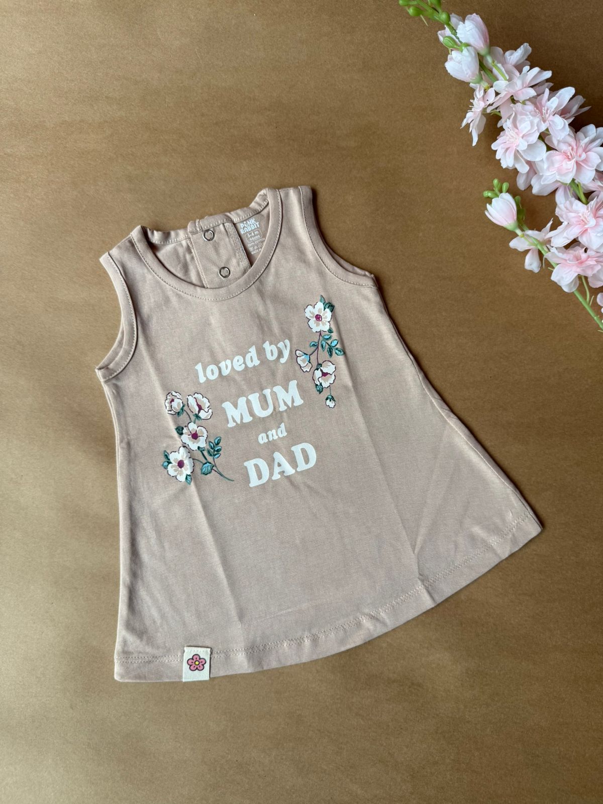 Premium Baby A-Line Frocks - Cream Flowers